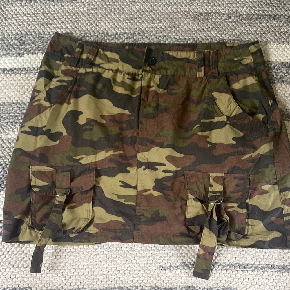 Charlotte Russe Multicolor Camouflage Skirt